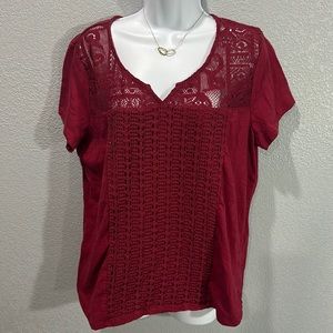 NWT Northcrest inset detail tee shirt
